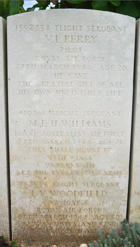 F/Sgt Maldwyn David Howell Williams<br/><br /><br />died March 27th, 1944